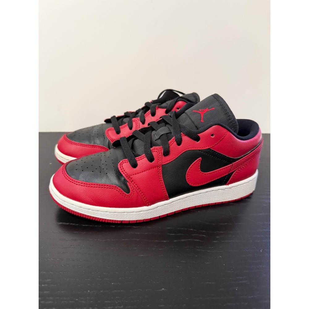Nike Air Jordan 1 Low Varsity Youth Size 7Y Red Black White 553560-606 Women 8.5